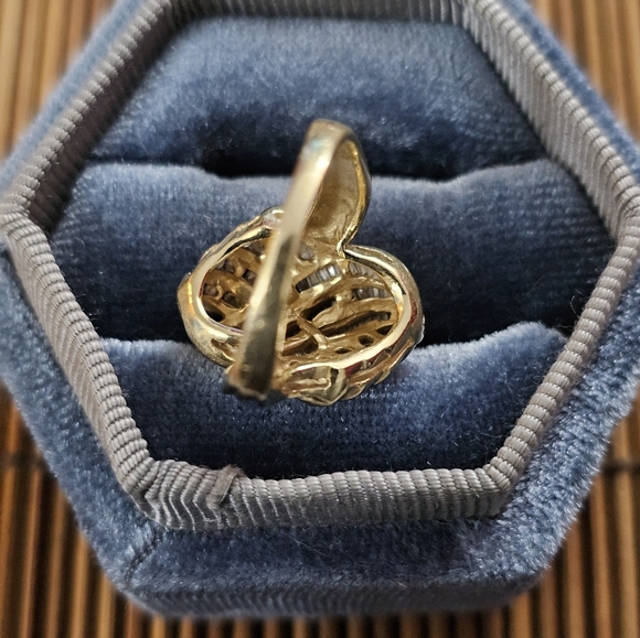 14k Diamond Yellow Gold Ring